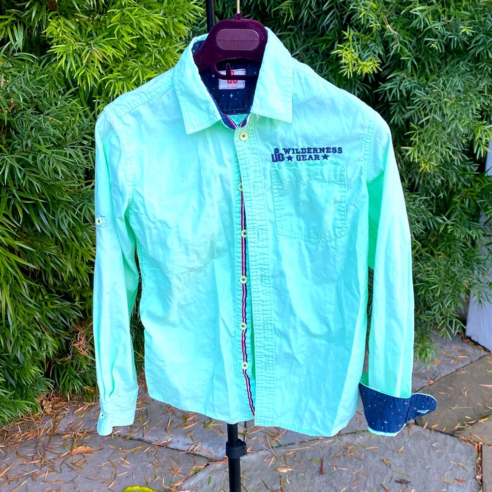 Boy shirt with long sleeves hundred percent cotton, 12-13 y.o.